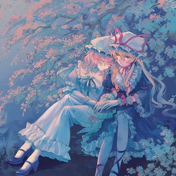 桜の下で
