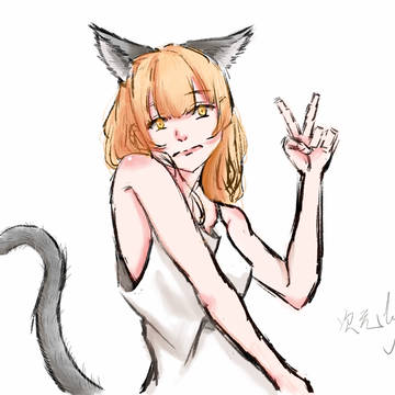 板绘练习完整稿(猫娘)