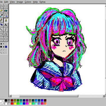 MSペイントの女の子