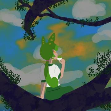 ずんだもん、木登りする夜
