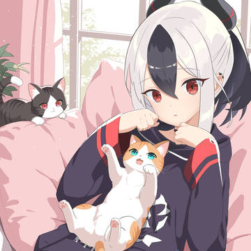 鬼方カヨコとねこ