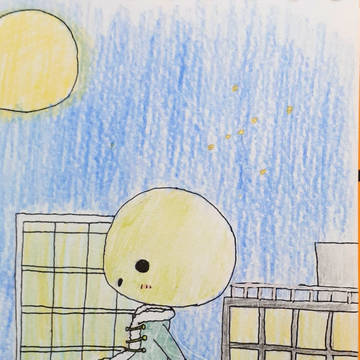 ビル群で黄昏れるzmさん