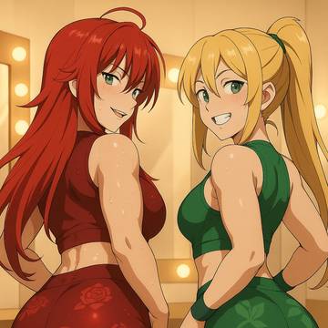 rias Gremory Leafa Suguha Kiriga