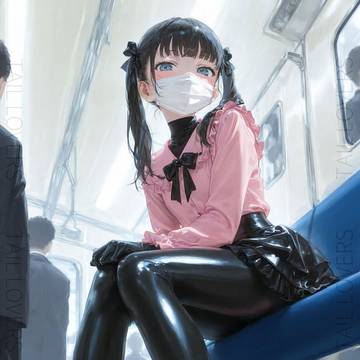 つま先から首までラバーに完全に覆われた地雷系女子
