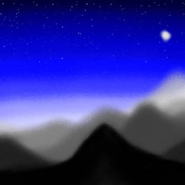 夜と月