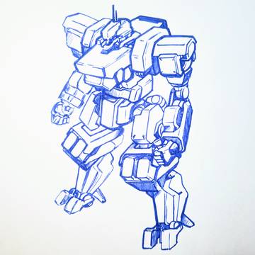 久々のオリジナルメカらくがき