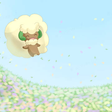 「花畑の上で」