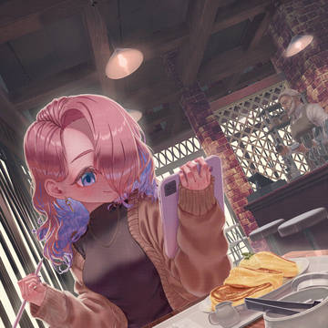カフェで過ごす休日