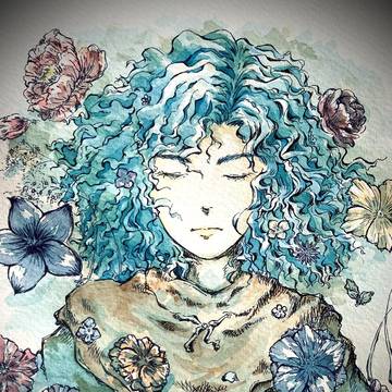 青い花