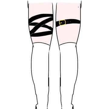レッグチョーカー イラスト