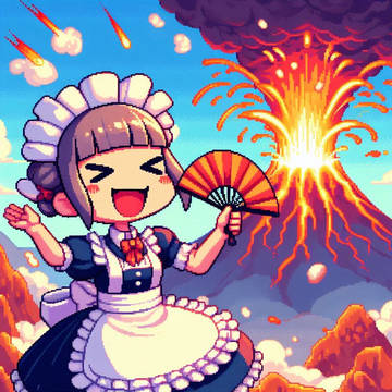 扇子 VS 火山