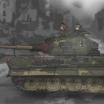 Tiger II in ruins