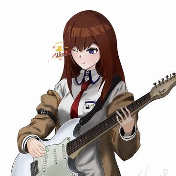 makise kurisu with fender