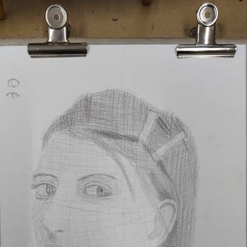 女性のデッサン