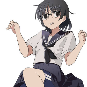 普通の眼鏡っ娘