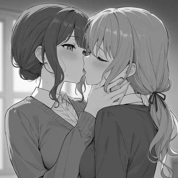 女子生徒と女教師の香しい百合キス風景