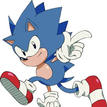 Classic Sonic in Adventure Pose