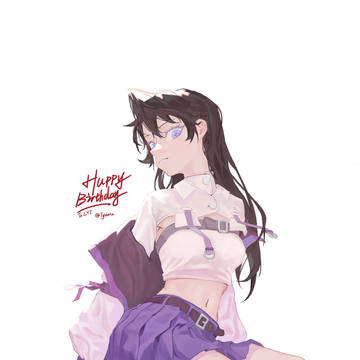 送给朋友的猫露露生贺图