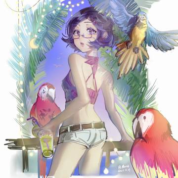 热情摇曳的海边夏夜