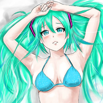寝そべりミク