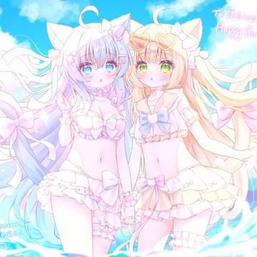 【委托】在大海里嬉戏的可爱宝宝