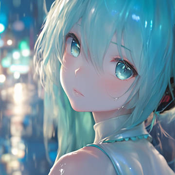 初音ミク　雨