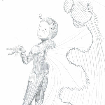 人外の日常　子ども　イラスト