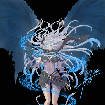 Just a girl with blue flame