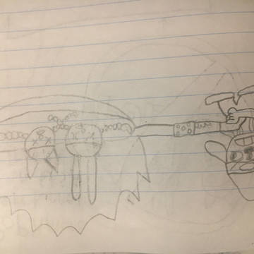 Parappa burning Mimi & Nyami