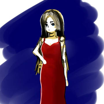 Girl in evening dress