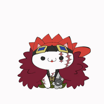じゃれあうキッドにゃんとキラムギ【ねこ】