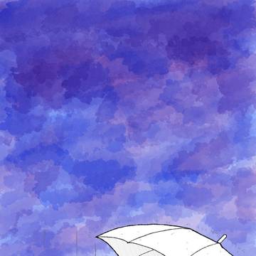 梅雨のスマホ壁紙用イラスト