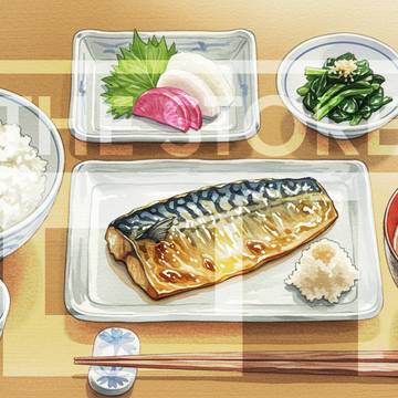 【イラスト素材】定食