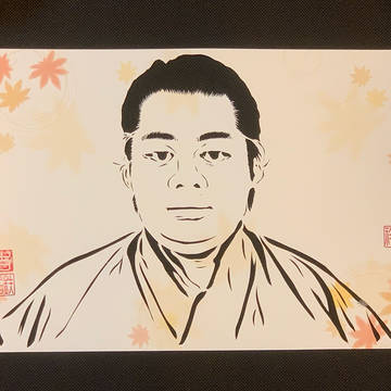 力士切り絵　安氣乃山