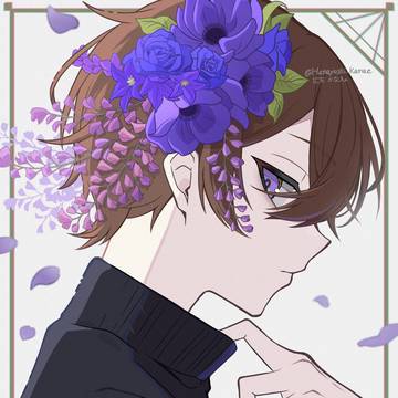 headdress : purple