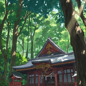 神社(夏)