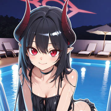 Chiaki at the Pool