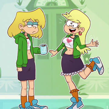 Lori and Leni as Frankies