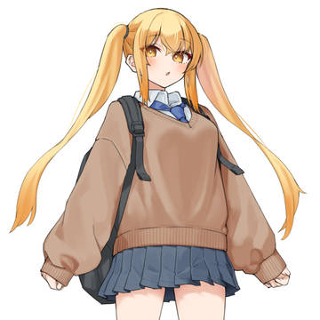 だぼ袖制服の女の子