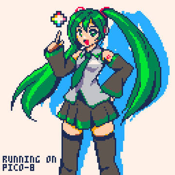 PICO-8パレットで描く初音ミク
