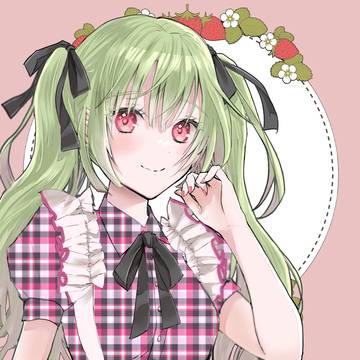 いちごモチーフの女の子