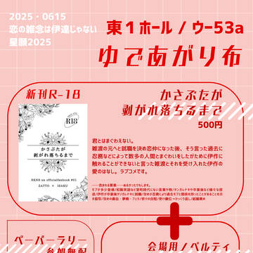 恋の雑念は伊達じゃない星願2025 お品書き