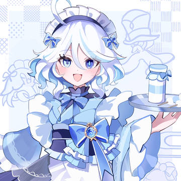 フリーナの和装メイド衣装