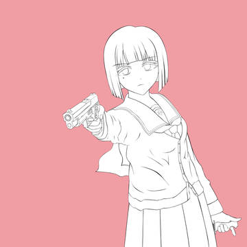銃を持った女の子