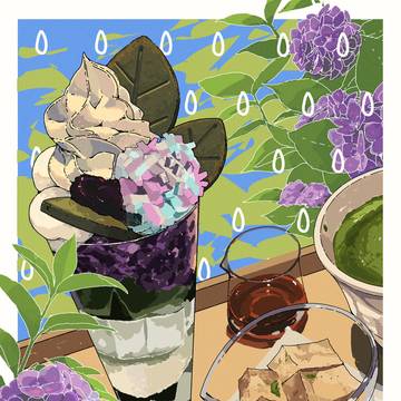 紫陽花パフェ
