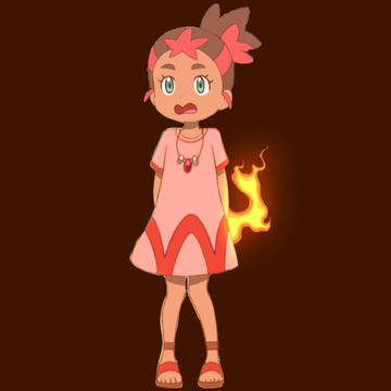 Hoshi's butt on fire