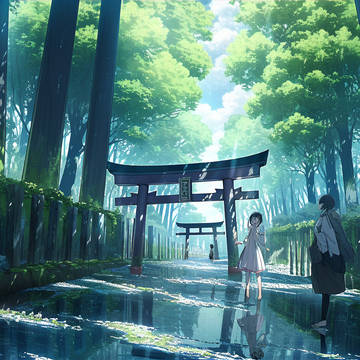 森の中の鳥居道