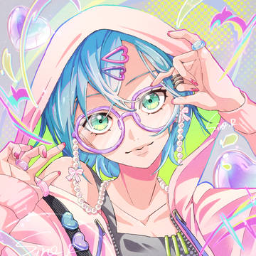 パーカー×めがね