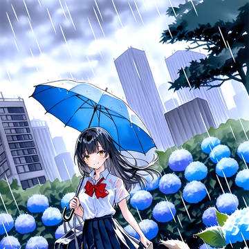 雨の中の帰宅路