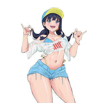 暑いので水着六花さん